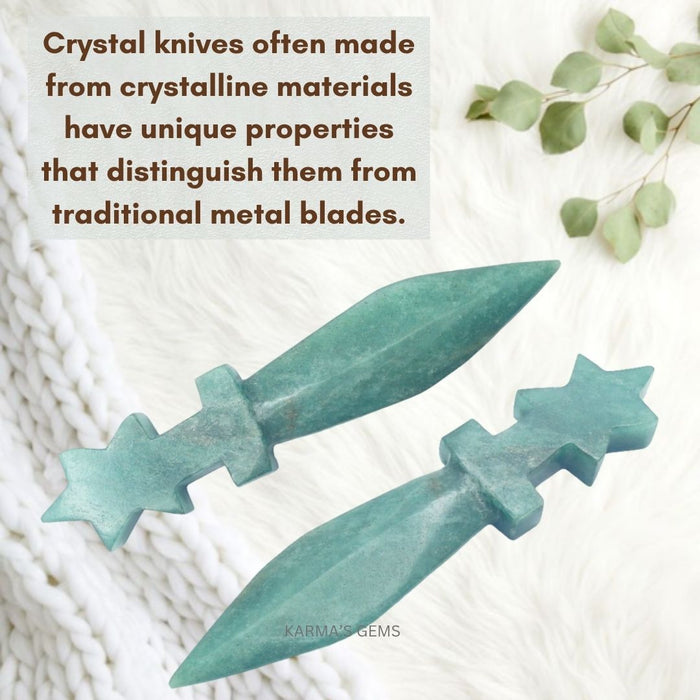 GREEN AVENTURINE CRYSTAL KNIFE