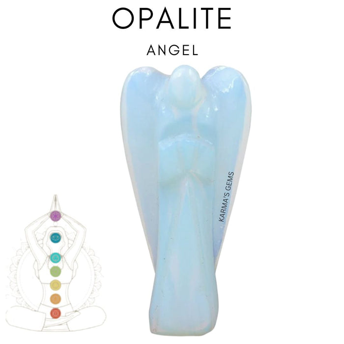 ANGE EN CRISTAL DE PIERRE D'OPALITE