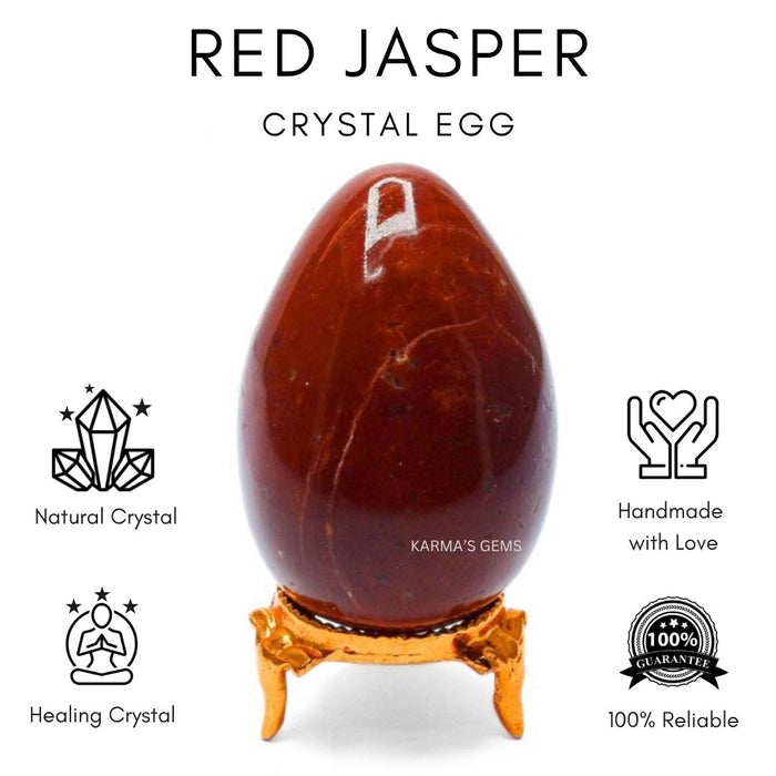 POLISHED RED JASPER POCKET EGG