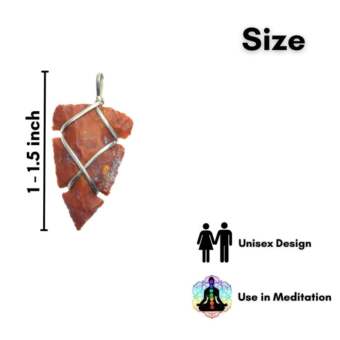 1" TO 1.5" FANCY JASPER SPEARHEAD ARROWHEAD PENDANT