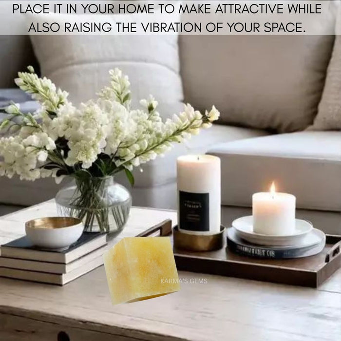 YELLOW AVENTURINE STONE CUBE