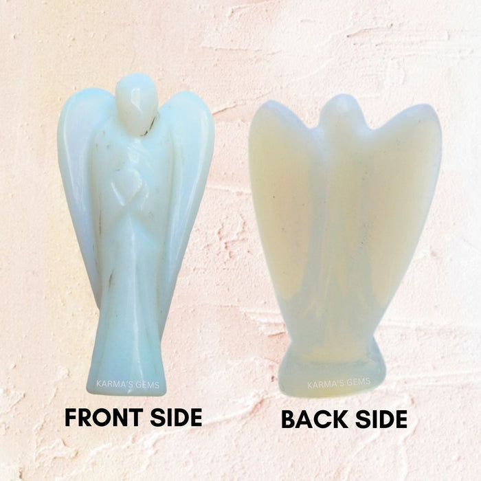 ANGE EN CRISTAL DE PIERRE D'OPALITE