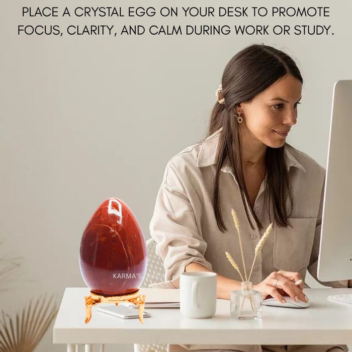 POLISHED RED JASPER POCKET EGG