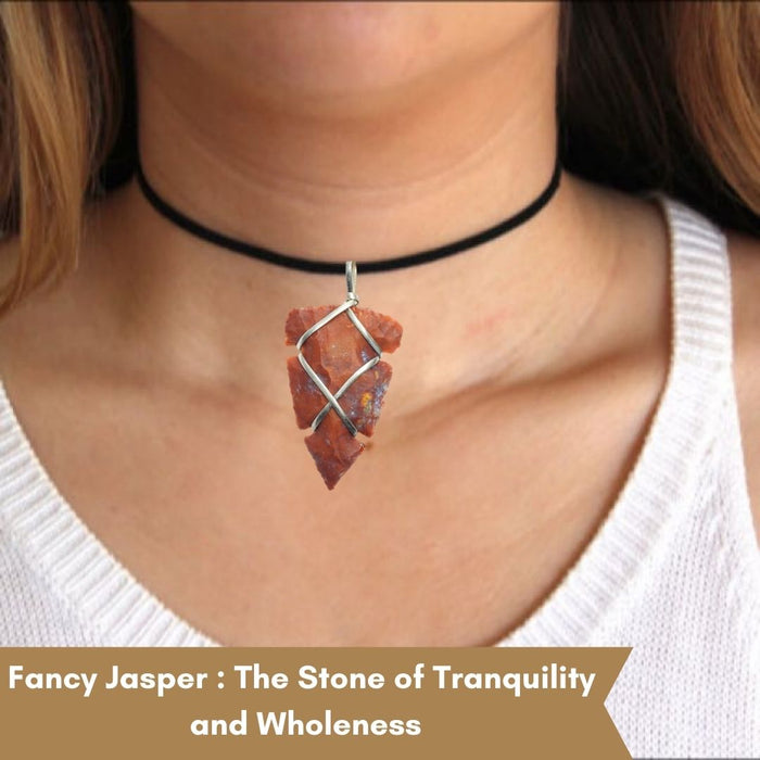 1" TO 1.5" FANCY JASPER SPEARHEAD ARROWHEAD PENDANT