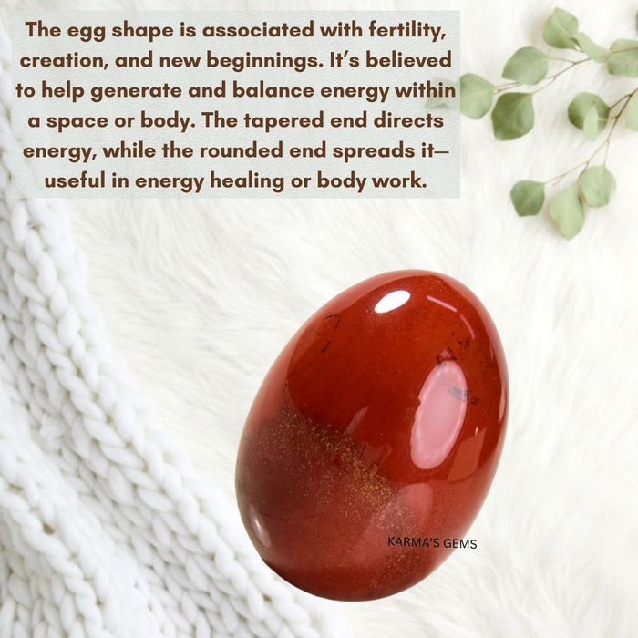 POLISHED RED JASPER POCKET EGG