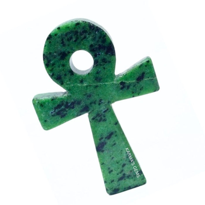 AFRICAN ZOISITE ANKH CROSS