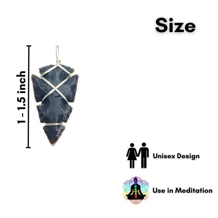 1" TO 1.5" FANCY JASPER SPEARHEAD ARROWHEAD PENDANT