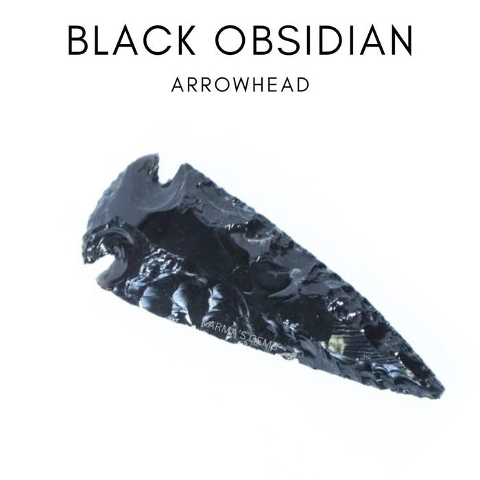 4" TO 4.5" BLACK OBSIDIAN ARROWHEAD