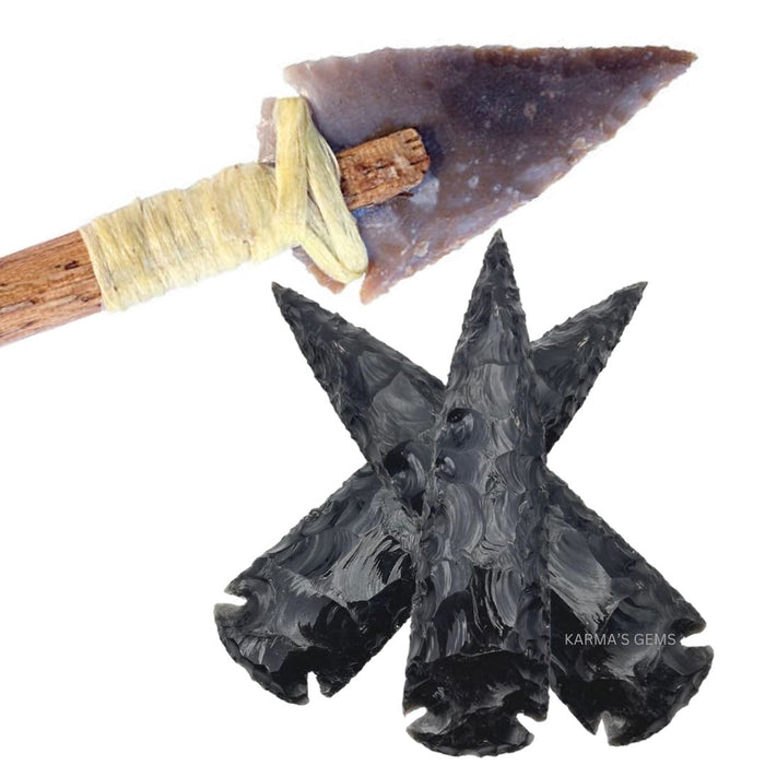 5" TO 5.5" BLACK OBSIDIAN ARROWHEAD