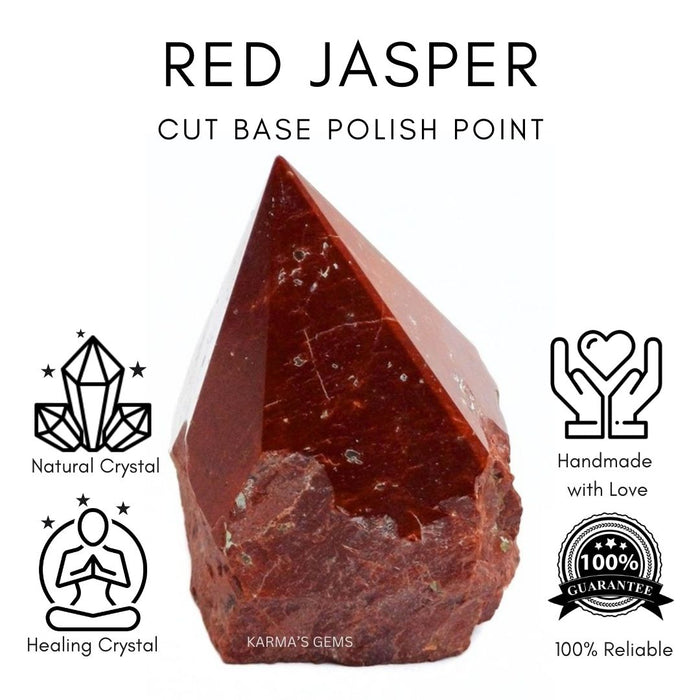 RED JASPER STONE CUT BASE POLISH POINT