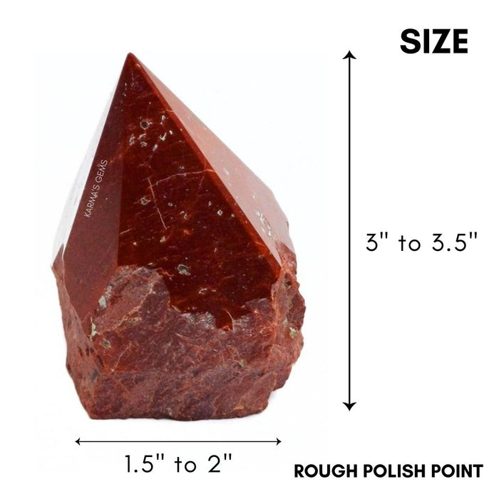 RED JASPER STONE CUT BASE POLISH POINT