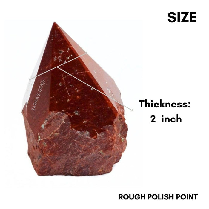 RED JASPER STONE CUT BASE POLISH POINT