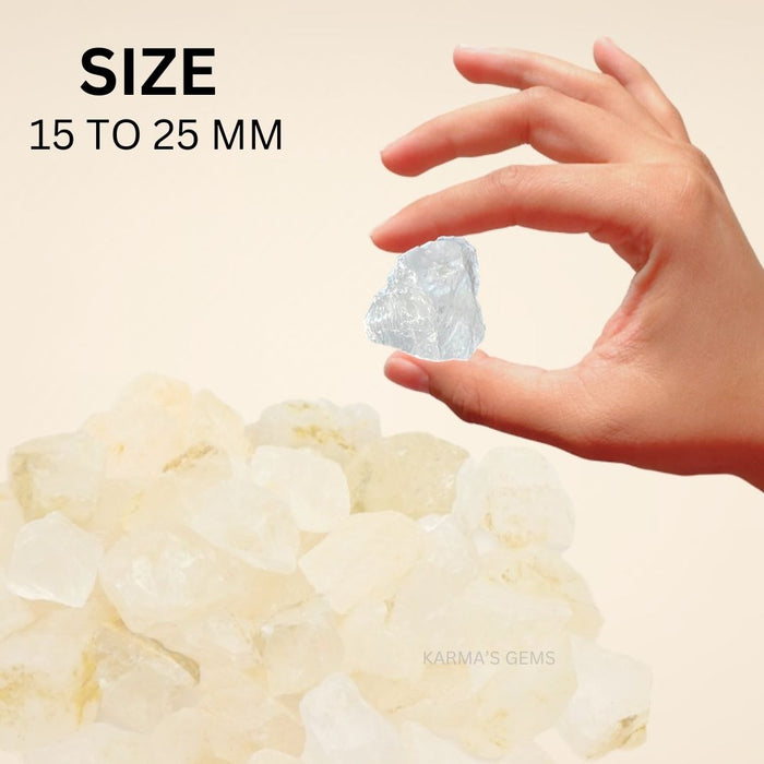 2 PCS 15 TO 25 MM CLEAR QUARTZ ROUGH STONE