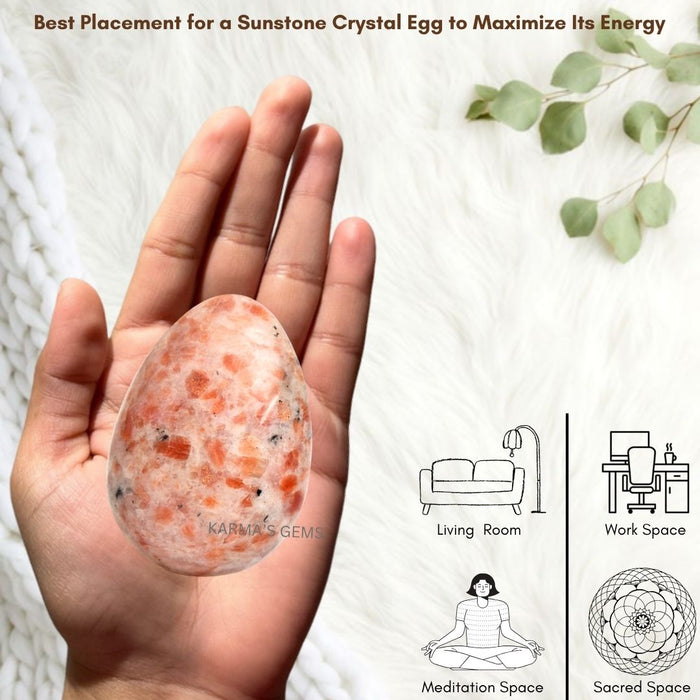 POLISHED SUNSTONE POCKET EGG
