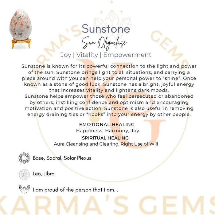 POLISHED SUNSTONE POCKET EGG