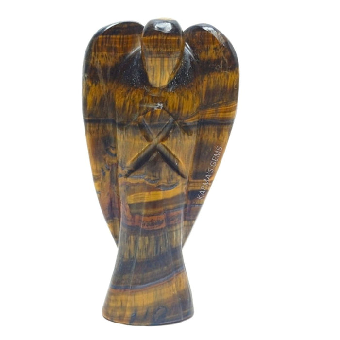 ANGE EN CRISTAL DE PIERRE ŒIL DE TIGRE
