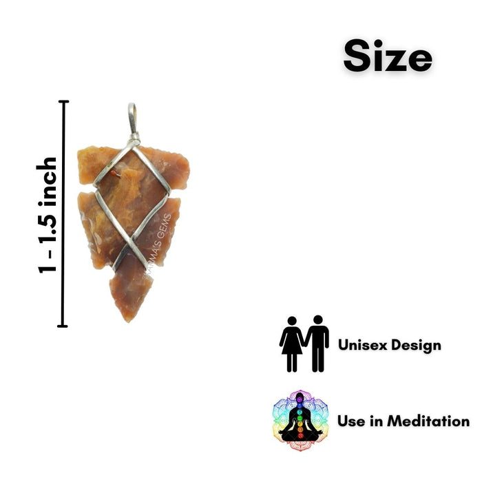 1" TO 1.5" FANCY JASPER SPEARHEAD ARROWHEAD PENDANT