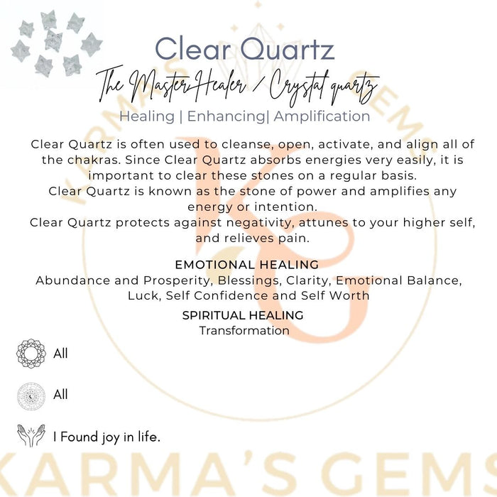 7 PCS MARKABA STAR CLEAR QUARTZ SET