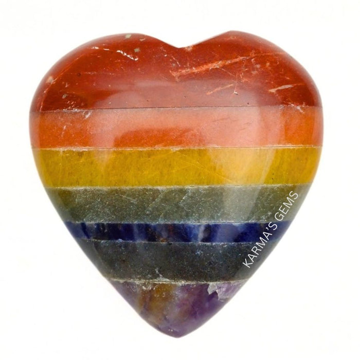 2" SEVEN CHAKRA PUFFY HEART