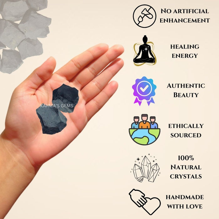 2 PCS 20 TO 25 MM SHUNGITE ROUGH STONE