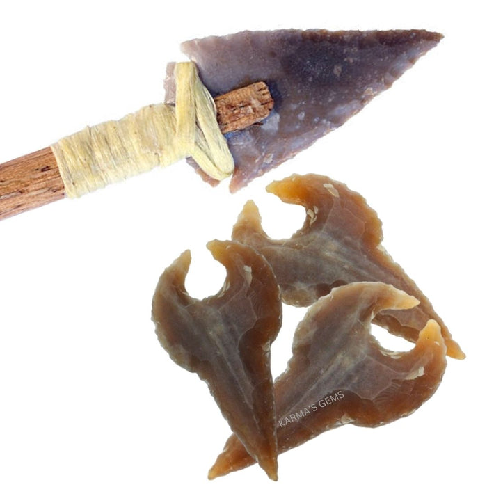 1" TO 1.5" FANCY JASPER SPEARHEAD ARROWHEAD