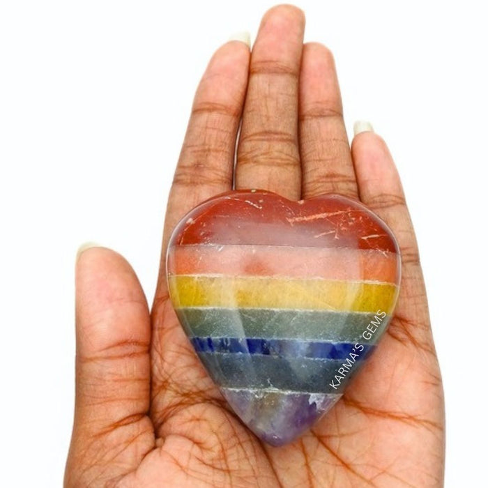 2" SEVEN CHAKRA PUFFY HEART